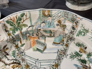 Rare service en porcelaine de KPM &agrave; d&eacute;cor famille verte de Canton, Chine et Allemagne, 19&egrave;me