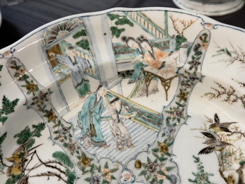 Rare service en porcelaine de KPM &agrave; d&eacute;cor famille verte de Canton, Chine et Allemagne, 19&egrave;me