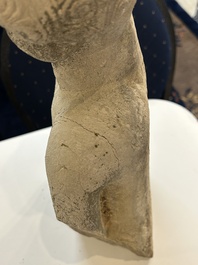 Buste d'homme ma&ccedil;onnique en pierre sculpt&eacute;e, probablement France, 18&egrave;me