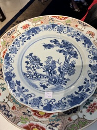 A varied collection of 11 pieces Chinese blue and white and famille rose porcelain, Yongzheng/Qianlong