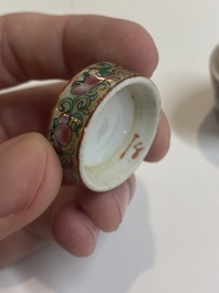 Collection vari&eacute;e en porcelaine de Chine en bleu et blanc et famille rose, Qianlong et post&eacute;rieur