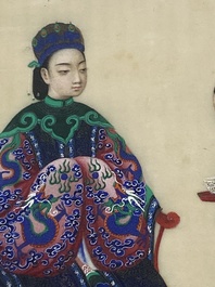 A varied collection of Chinese rice paper paintings with figures, Canton, 19th C.