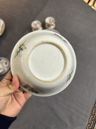 A varied collection of Chinese famille rose and Imari-style porcelain, Yongzheng and later