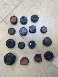 An extensive collection of 137 varied Chinese small wooden stands, 19/20th C.