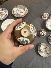 A varied collection of Chinese famille rose and Imari-style porcelain, Yongzheng and later