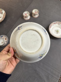 A varied collection of Chinese famille rose and Imari-style porcelain, Yongzheng and later
