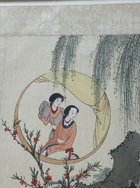 Ecole chinoise: Treize oeuvres diverses, encre et couleur sur papier et soie, sign&eacute;es Xiaocun 晓邨 et Futing 富廷, 19/20&egrave;me