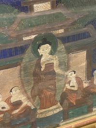 Een thangka met Groene Tara, Tibet, 18/19e eeuw