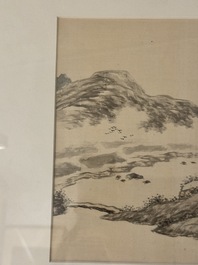 Chinese school: three various works, ink and colour on silk, one work signed Dai Xi 戴熙, 18/19th C.