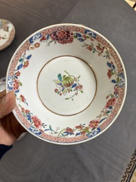 A varied collection of Chinese famille rose and Imari-style porcelain, Yongzheng and later