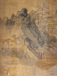 Chinese school: three various works, ink and colour on silk, one work signed Dai Xi 戴熙, 18/19th C.