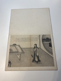 Ecole chinoise: Treize oeuvres diverses, encre et couleur sur papier et soie, sign&eacute;es Xiaocun 晓邨 et Futing 富廷, 19/20&egrave;me