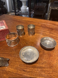 A group of ten varied Chinese small silver wares, Bao Sheng 寶升 mark, 19/20th C.
