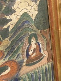 Een thangka met Groene Tara, Tibet, 18/19e eeuw