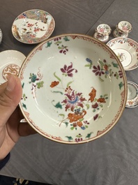 A varied collection of Chinese famille rose and Imari-style porcelain, Yongzheng and later