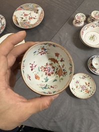 A varied collection of Chinese famille rose and Imari-style porcelain, Yongzheng and later