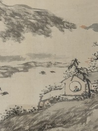 Chinese school: three various works, ink and colour on silk, one work signed Dai Xi 戴熙, 18/19th C.