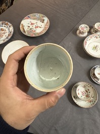 A varied collection of Chinese famille rose and Imari-style porcelain, Yongzheng and later