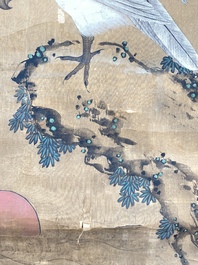 Follower of Lu Ji 呂紀 (1439&mdash;1505): 'Eagle and sunrise', ink and colour on silk, Ming or later