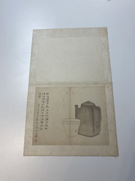 Ecole chinoise: Treize oeuvres diverses, encre et couleur sur papier et soie, sign&eacute;es Xiaocun 晓邨 et Futing 富廷, 19/20&egrave;me