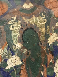 Een thangka met Groene Tara, Tibet, 18/19e eeuw
