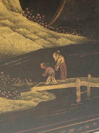 A Chinese gilt lacquer altar piece or 'chanab' for the Straits or Peranakan market, 19/20th C.