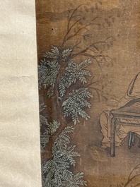 Chinese school: three various works, ink and colour on silk, one work signed Dai Xi 戴熙, 18/19th C.