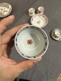 A varied collection of Chinese famille rose and Imari-style porcelain, Yongzheng and later