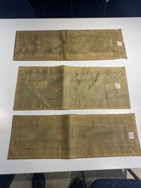 A group of eight pieces of Chinese embroidered silk, 19/20th C.