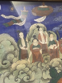 Een thangka met Groene Tara, Tibet, 18/19e eeuw