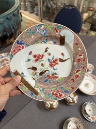 A varied collection of Chinese famille rose and Imari-style porcelain, Yongzheng and later