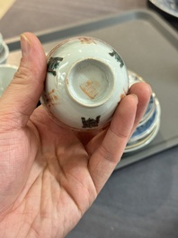 A varied collection of Chinese porcelain, Kangxi and later