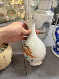 A varied collection of Chinese porcelain, Kangxi and later