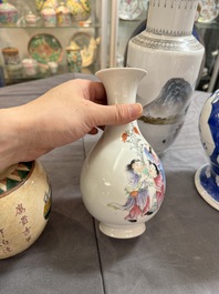 A varied collection of Chinese porcelain, Kangxi and later