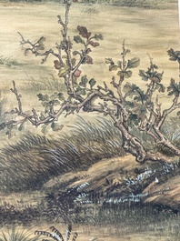 Chang Zenhao 常曾灏: 'Horses', ink and colour on silk, dated 1952
