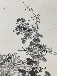 He Xiangning 何香凝 (1878-1972): 'Chrysanthemum', ink on paper, dated 1954