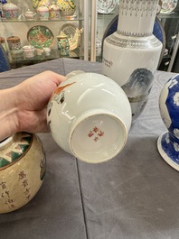 A varied collection of Chinese porcelain, Kangxi and later