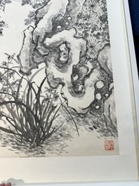 He Xiangning 何香凝 (1878-1972): 'Chrysanthemum', ink on paper, dated 1954