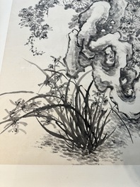 He Xiangning 何香凝 (1878-1972): 'Chrysanthemum', ink on paper, dated 1954