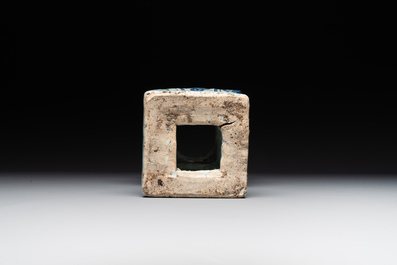 A rare Chinese blue and white openworked incense burner, Ming