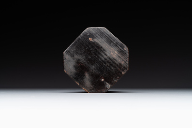 A Chinese tixi lacquer brush pot, 'bitong', Ming