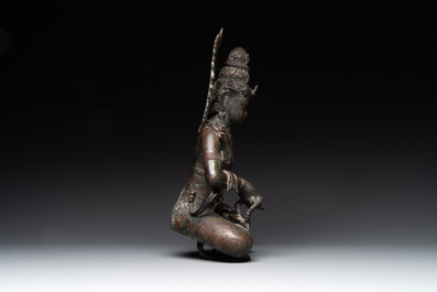An Indonesian bronze sculpture of Bodhisattva, Majapahit, East Java, 14th C.