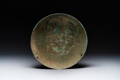 A Chinese archaic bronze tripod food vessel, 'ding 鼎', Eastern Han