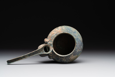 A group of seven bronze and pottery objects, Syria, Persia, and Luristan, 3rd C. and earlier