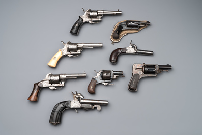 A varied collection of small European firearms, 19th C.