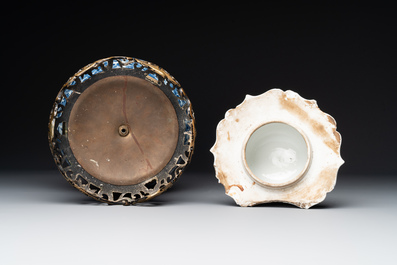 Three Chinese blue and white vases, Kangxi