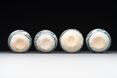 A varied collection of 22 Chinese blue and white jarlets, covered boxes and miniature vases, Ming