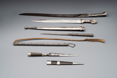 A varied collection of Russian and Spanish blades and weapons, 18/19th C.
