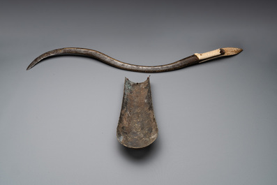 A varied collection of two daggers, two swords and forearm protection, India and Turkey, 19th C.
