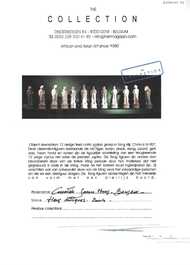 An impressive set of 12 Chinese cold painted terracotta zodiac figures, Ming